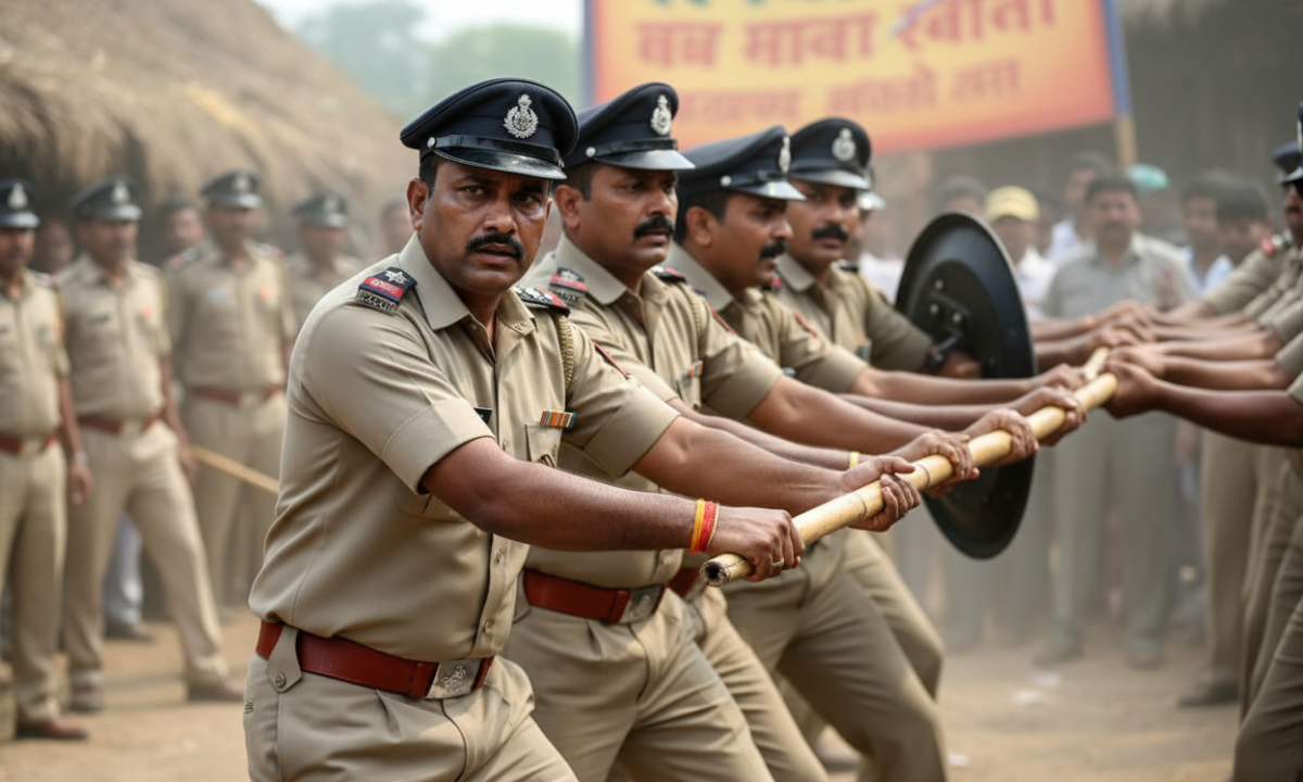 Bihar Elections 2025 security tightened across Bihar with heavy police and paramilitary deployment at airports and borders.