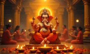 Diwali 2025 Mahalaxmi Stotra: दिवाली पर महालक्ष्मी स्तोत्र का पाठ क्यों है शुभ? जानें पूरा स्तोत्र और इसका धार्मिक महत्व 3 Diwali 2025 Ganesh Mantra: दिवाली पर भगवान गणेश की पूजा करते भक्त, दीपों की रोशनी में जपते गणपति मंत्र