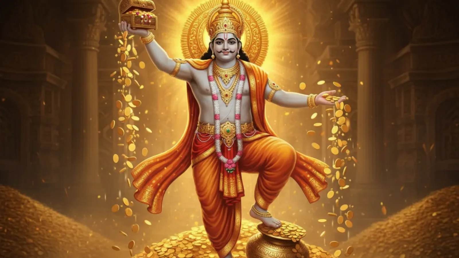 Diwali 2025 Kuber Puja में भगवान कुबेर की पूजा करते हुए भक्त – दिवाली पर कुबेर पूजा का शुभ मुहूर्त और विधि