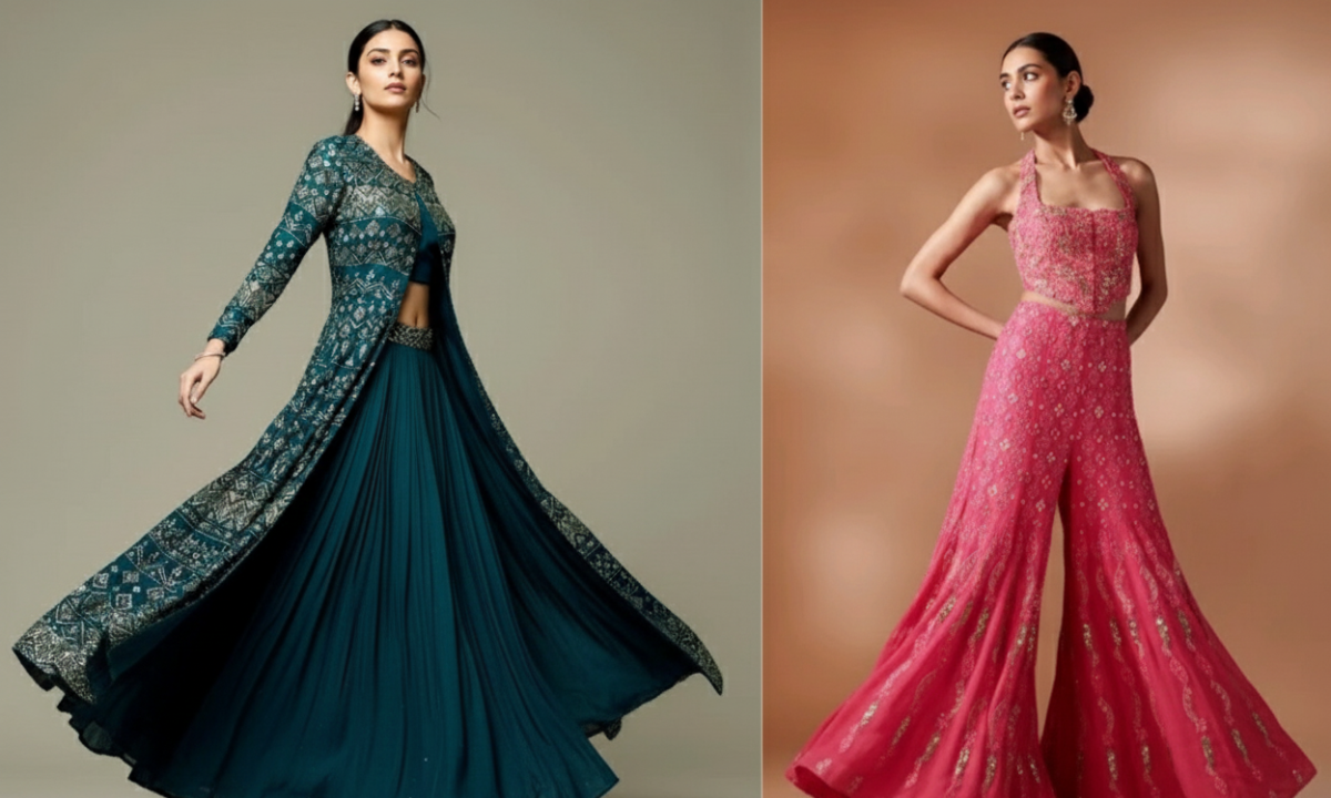 Diwali Outfit Ideas For Women: दिवाली पर पहनें ऐसे आउटफिट्स जो आपको देंगे रॉयल और ट्रेंडी लुक – देखें लिस्ट! 9 Beautiful Indian Woman Wearing Stylish Diwali Outfit Ideas For Women 2025 – Trendy Ethnic Festive Wear Look With Saree, Sharara, And Indo-Western Dress.