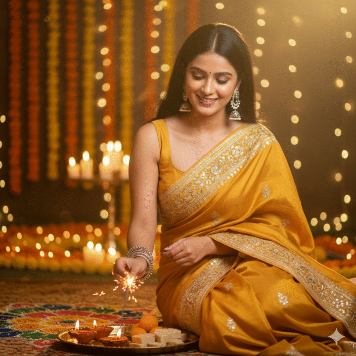 Diwali Gemini Prompt For Girl: Ai से बनाएं दिवाली की परफेक्ट फोटो, हर कोई पूछेगा – ये कैसे किया? 7 Gemini Girl Using Ai Diwali Prompt To Create Stunning Festive Photos With Lights And Traditional Look.