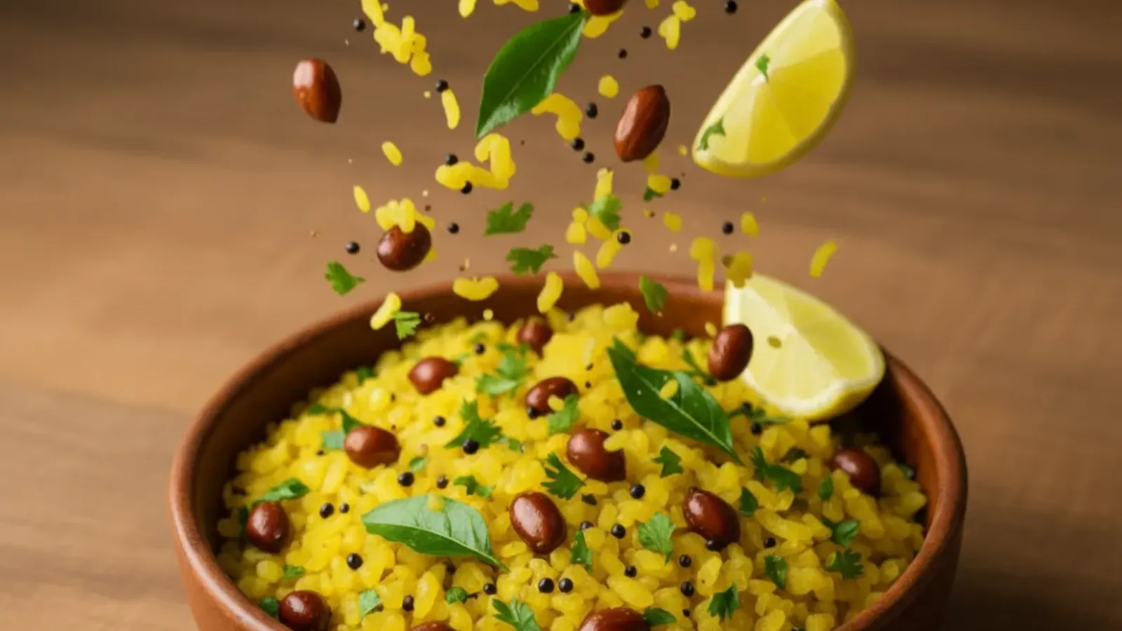 Poha Recipes: स्वादिष्ट इंडोरी पोहा रेसिपी, धनिया, अनार और सेव से सजी प्लेट – हेल्दी नाश्ता आइडिया