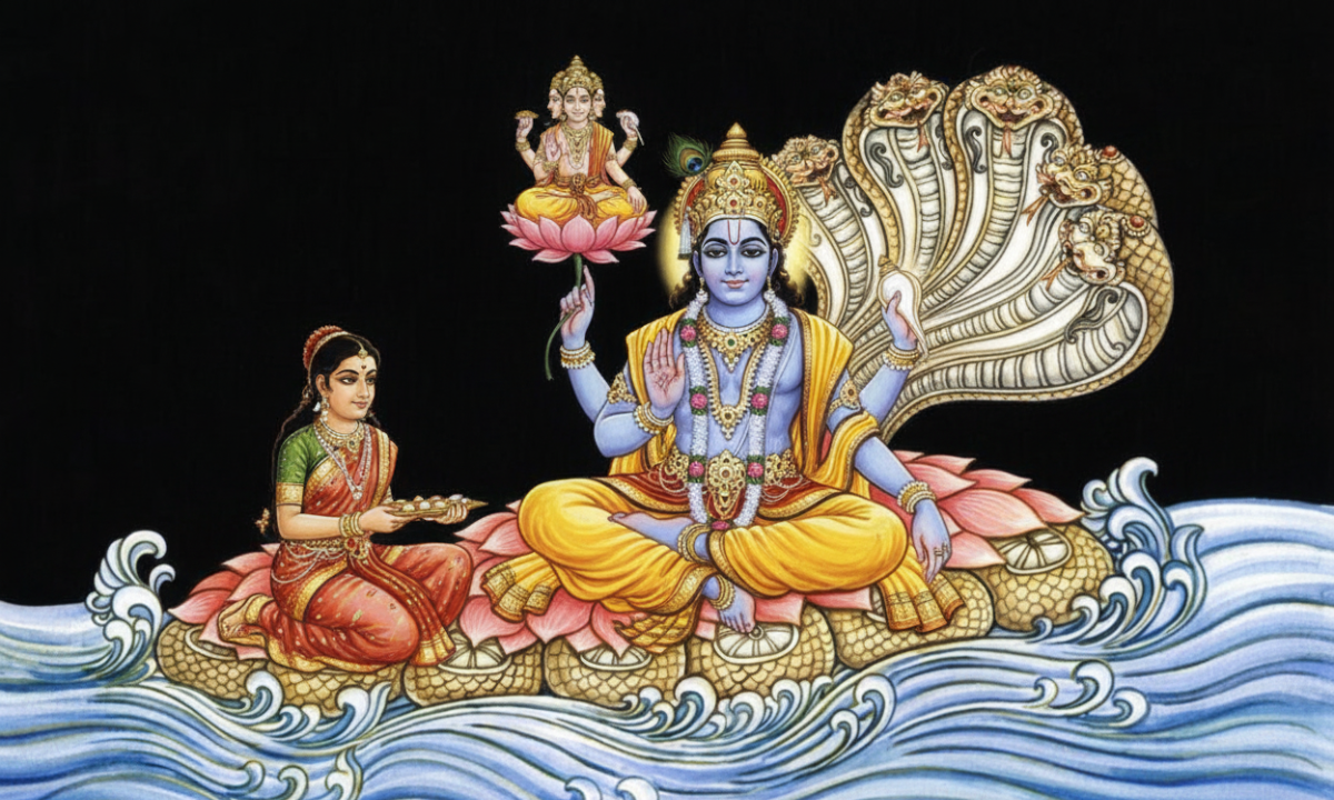 Rama Ekadashi Vrat Katha 2025: बस इस कथा का पाठ करिए, विष्णुजी की कृपा बरसेगी हर घर में! 1 Rama Ekadashi Vrat Katha 2025: भगवान विष्णु और माता लक्ष्मी की पूजा करते श्रद्धालु, रमा एकादशी व्रत कथा का पाठ करते हुए