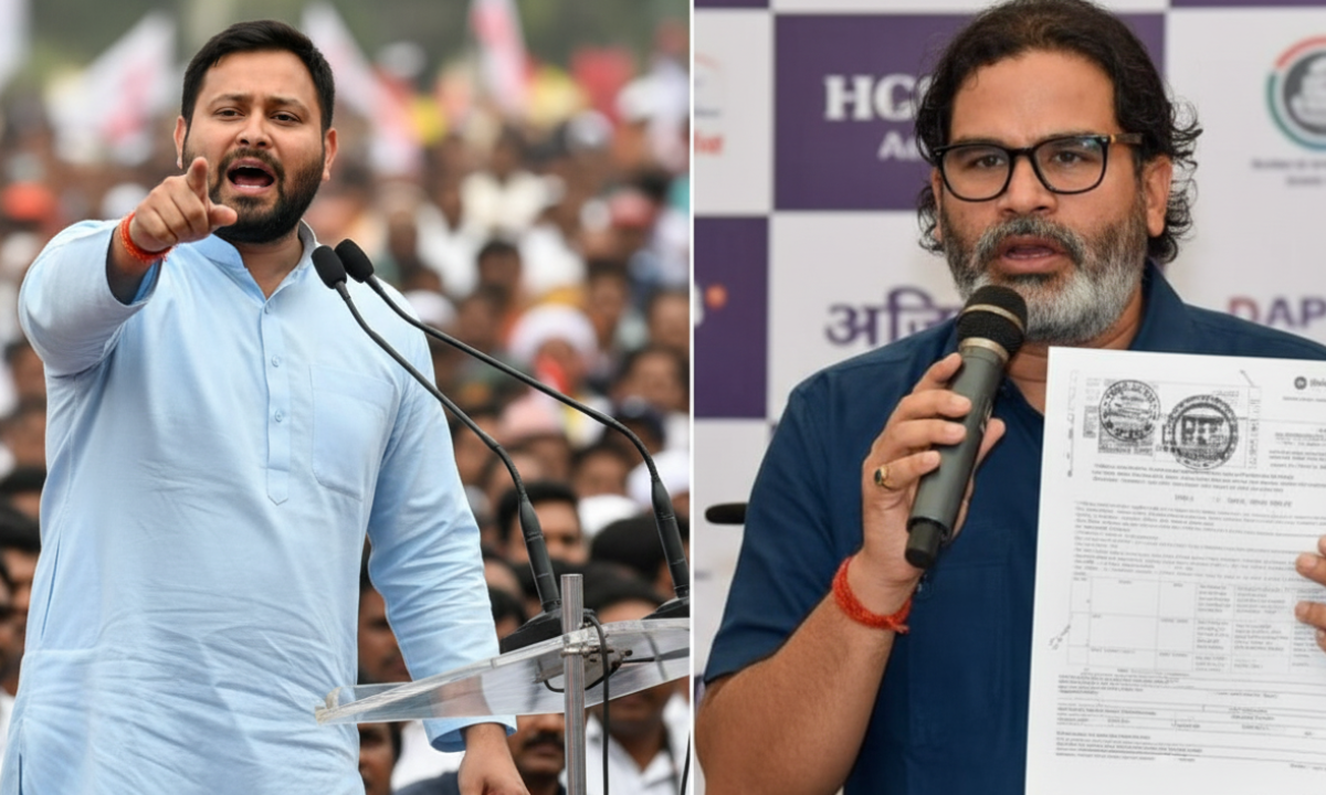 Bihar Election 2025 में प्रशांत किशोर ने कहा तेजस्वी यादव राघोपुर से हारेंगे, बिहार की राजनीति में बढ़ी हलचल।