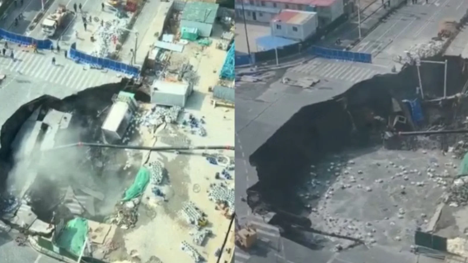 China Sinkhole: मेट्रो निर्माण के बीच सड़क धंसी, टला बड़ा हादसा!