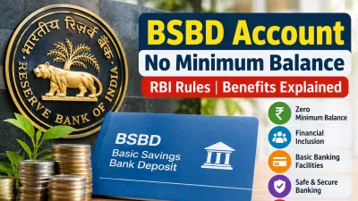 BSBD Account: RBI के नियम से बिना न्यूनतम बैलेंस का फायदा